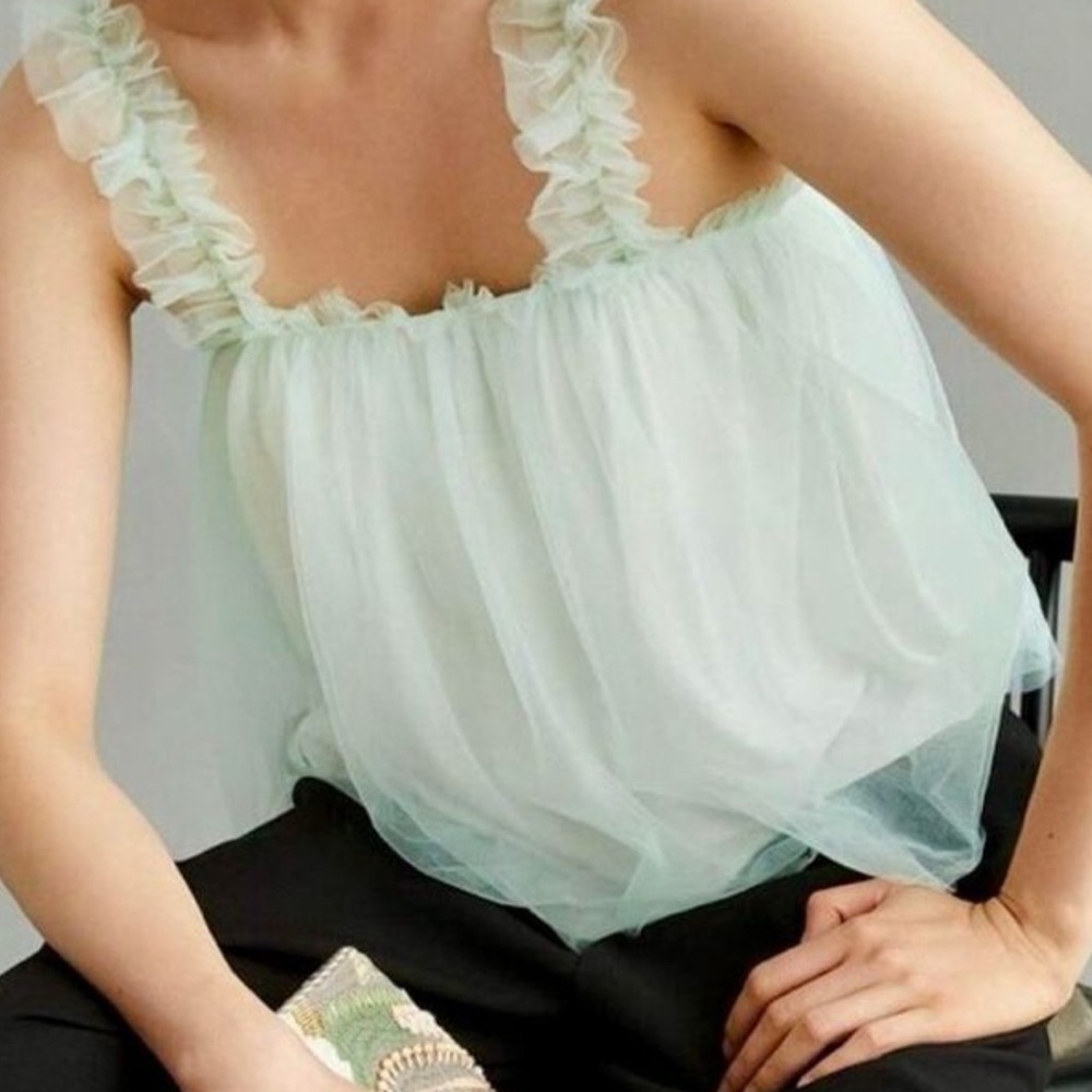 Sunday in Brooklyn-Anthropologie tulle top